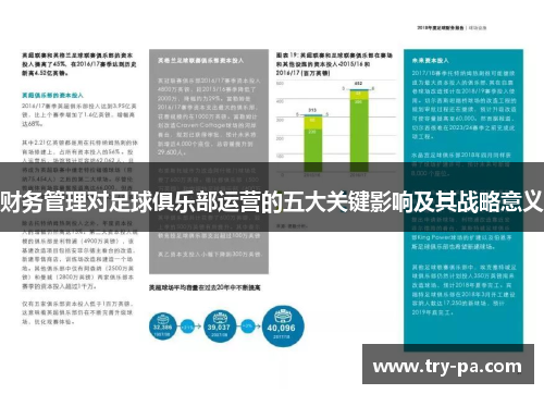 财务管理对足球俱乐部运营的五大关键影响及其战略意义